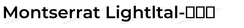 Montserrat Lightltal字体转换